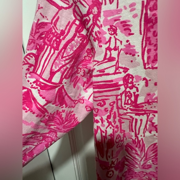 Lilly Pulitzer Kayleigh top size small paradise pink rule breakers EUC - Picture 4 of 4